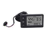 ANGGREK S866 Electric Bike LCD Display Meter 24V 36V 48V Electric Bicycle Control Panel with SM Plug for 22.2mm Handlebar Large Screen Waterproof IP65