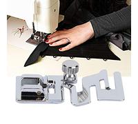 ANGGREK Sewing Machine Presser Foot, Metal Elastic Fabric Presser Foot for Household Machines, Precise Stitching and Easy Installation, Ideal for Sewing Elastic Fabrics and Piping