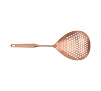 ANGGREK Skimmer Ladle 304 Stainless Steel Skimmer Spoon 15.7in Long Handle Large Deep Bowl Fast Draining for Frying Boiling Noodles Vegetables Meat in Home Kitchen (Rose Gold)
