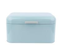 ANGGREK Solid Color Bread Box, Bread Bin Pastel Blue Large Capacity Kitchen Storage Container, Swan Retro Blue Bread Bin With Smooth Finish, Roomy Storage And Premium Quality, Exquisite Craftsman