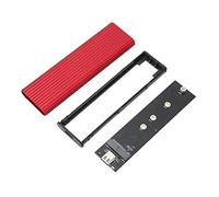 ANGGREK SSD Enclosure M.2 Adapter Aluminum Case for XP 7 8 Fast Data Transfer USB3.1 Easy Install (Red)