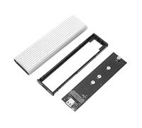 ANGGREK SSD Enclosure M.2 Adapter Aluminum Case for XP 7 8 Fast Data Transfer USB3.1 Easy Install (Silver)