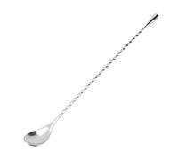ANGGREK Stainless Steel Bar Spoon, 12.2 Inch Twisted Handle for Cocktail Mixing and Layering with Resistant Design