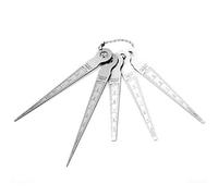 ANGGREK Stainless Steel Feeler Set 5 Piece 10mm Measuring Tool with Clear Graduations for Hole Slot Inner Diameter Inspection