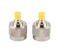 ANGGREK Type N Male to SMA Female RF Adapter Connector, 2Pcs Gold Plated 0 6GHz Wide Bandwidth 50 Ohm for Radio Communication Test Equipment