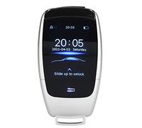 ANGGREK Universal TK900 LCD Touch Screen Smart Key, Aluminum Alloy, Keyless Entry Remote, 2 Inch Display, Perfect for Start Stop Engine Button Models (Silver)