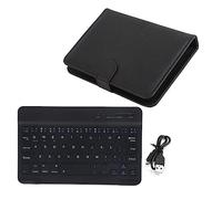 ANGGREK Universal Wireless Keyboard Case Foldable Stand Compatible with 4.5-6.8 Inch IOS Phones Detachable Magnetic Keyboard PU Leather Protective Cover (Black)