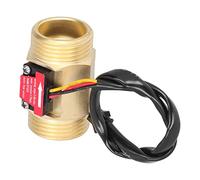 ANGGREK Water Sensor Meter Flowmeter 1.3in Brass Male Thread with NPN Pulse Signal for Water Heater Credit Card Machine Water Vending Machine