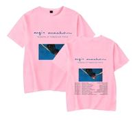 Angie Mcmahon Making It Through Tour T-shirt Summer Street Fashion Short Sleeve Tops Cotton Comfortable Soft T-Shirts For Men Women XS~4XL-pink||S
