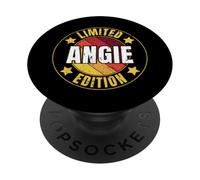 Angie Name Limited Edition Personalized Birthday Retro PopSockets Adhesive PopGrip