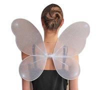 ANGIES WHITE FAIRY WINGS ANGEL BUTTERFLY FANCY DRESS LADIES GIRL HEN NIGHT PARTY (35x40cm)