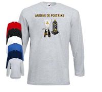 Angine De Poitrine Long Sleeve T-Shirt | Music | Band | (UK, Alpha, L, Regular, Regular, Heather Grey)