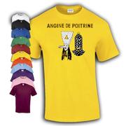 Angine De Poitrine T-Shirt | Music | Band | (UK, Alpha, XXL, Regular, Regular, Yellow)
