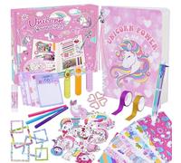 Anginne Unicorn Gifts for Girls Age 6-14, Scrapbook Kit Stocking Fillers for Teenage Girls Birthday Presents Art and Craft Kits for Kids Diary Gift for 6-13 Year Olds Girl, Stationery Set