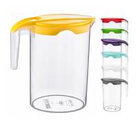 ANGIX 1.75 Litre Plastic jug with Lid & Vented Spout - Water Juice Milk Pitcher Fridge Door Storage Container for Picnics, BBQs, Cocktails, Parties, Indoor/Outdoor Use & Camping
