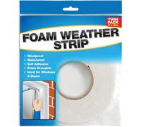 ANGIX 2 x 5m Foam Weather Strip Seal, Draught Excluder Self Adhesive Foam Tape, Ideal for Windows, Doors & Multi Use, Weatherproof Insulation Foam Tape (Twin Pack)