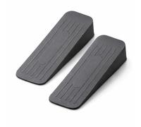 ANGIX 2 x Door Stop | Door Stoppers for Floor Anti-Skid, Durable, and Heavy Duty Rubber Door Stops | Ideal for All Types of Surfaces | Door Wedges Indoors| (Grey)