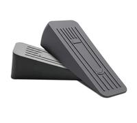 ANGIX 2 x Door Stops Heavy Duty Rubber Anti Slip Door Stoppers, Wedge Door Stop for Home Office, Non Scratch Floor Door Wedges for Wood Tile Laminate Carpet, Grey Door Holder Stopper