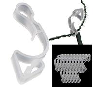 ANGIX 20 x Giant Gutter Hooks for Christmas Lights Outdoor - Heavy Duty Weatherproof Plastic Light Clips for Roof, Eaves & Gutters - Reusable Fairy Light Hooks for Xmas, Icicle & Party Decorations