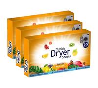 ANGIX 3 x Tumble Dryer Sheets with Long-Lasting Tropical Fragrance & Softness for Fresh Clothes & Linen (105 Big Sheets)