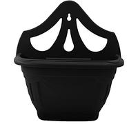 ANGIX 31cm Venetian Wall Planter - Black Decorative Plastic Wall Mounted Plant Pot for Indoor & Outdoor Use, Lightweight Vertical Garden Planter for Flowers, Vines, Balcony & Patio