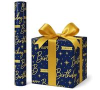 ANGIX 3m Happy Birthday Wrapping Paper Roll - Colourful Gift Wrap for Kids, Boys & Girls - Recyclable Birthday Present Wrapping Sheet - Party Gift Wrap Roll (1)