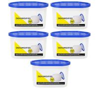 ANGIX 5 x Dehumidifier 500ml - Moisture Absorber & Closet Dehumidifier Helps Absorbs Damp, Mildew, Mould & Condensation- From Home & Office, Strong Disposable Interior Dehumidifiers