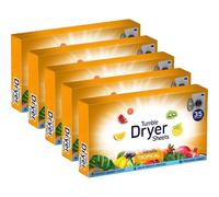 ANGIX 5 x Tumble Dryer Sheets with Long-Lasting Tropical Fragrance & Softness for Fresh Clothes & Linen (175 Big Sheets)