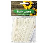 ANGIX 50 x Plant Labels with Pencil - Plastic Waterproof Writable Plant Tags for Pots, Seedlings & Herbs - Durable Outdoor Plant Name Stakes for Garden, Greenhouse & Allotment