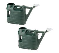 ANGIX 6.5L Watering Cans with Sprinkler Head for Indoor & Outdoor Gardening with Double Handles | 6.5L Plastic Plant Watering Can for Houseplant Mini Watering Can - Green (6.5 ltr Pack of 2)