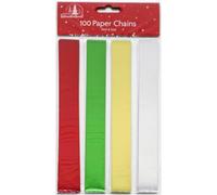 ANGIX 80 x Christmas Paper Chains for Christmas Decorations - Easy Peel & Seal Garland Kit - Festive Paper Craft Links for Xmas Trees, Holiday Celebrations, Parties, and Home Decor Foil Strips