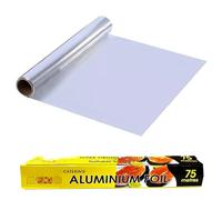 ANGIX Aluminium Foil - 450mm x 75m Heavy Duty Aluminium Kitchen Foil Roll for Cooking, BBQ, Roasting & Baking, Catering Tin Foil Roll