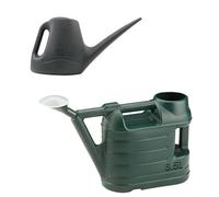 ANGIX Combo Watering Can Set, 1L & 6.5L Plastic, Grey & Green, Indoor & Outdoor Use
