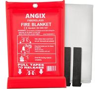 ANGIX Emergency Fire Blanket - 1 Pack - Fire Suppression Blanket for Kitchen, 40” x 40” Fire Safety Blanket for Home, Fiberglass Fire Blankets
