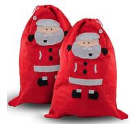 ANGIX Red Christmas Santa Sack Bag Extra Large Stocking Gift Present Bag For Kids, Christmas Accessories Decorations And More (large)