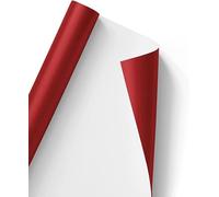 ANGIX Red Wrapping Paper 9m Versatile Gift Plain Metallic Wrapping Paper Rolls for Christmas and Multiple Occasions