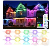 AngKng 30m Permanent Outdoor Lights, RGB Outdoor Eave Lights with 72 LED Lights, IP67 Waterproof, DIY Scene Modes with App & Remote Control for Decor, Garden, House, Party, Holiday, Christmas Decor
