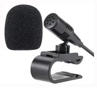 Angkoole 3.5mm Portable Car External Microphone Mic for DVD Radio Laptop Stereo Player Head Unit with 3m Cable Plug and Play