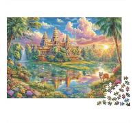 Angkor Wat_ Cambodia 1000 Piece Jigsaw Puzzle for Adults And Kids-Challenging Puzzle Game,Home Decoration & Family Fun 38x26cm/1000pcs
