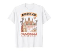Angkor Wat Cambodia, Fun Khmer Temple Travel Souvenir Value Graphic T-Shirt, Men, White, L