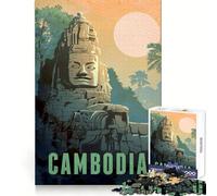 Angkor Wat Cambodia Jigsaw for Teenagers 1000 Pieces Mind Exercise Soft Distraction Exact Cut (38x52cm)