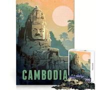 Angkor Wat Cambodia Jigsaw Puzzles for Teenagers 1000 Pieces Memory Boost Restful Escape Fine Xmas Gift (50x75cm)