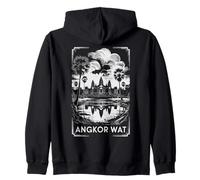Angkor Wat Cambodia Temple, Ancient Wonder Travel Fun Zip Hoodie
