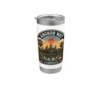 Angkor Wat Cambodia Vintage Ancient Temple Travel Stainless Steel Insulated Tumbler