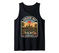 Angkor Wat Cambodia Vintage Ancient Temple Travel Tank Top