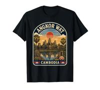 Angkor Wat Cambodia Vintage Ancient Temple Travel Value Graphic T-Shirt