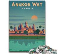 Angkor Wat Jigsaws Puzzles 1000 Pieces for Adults Gifts, Challenging Difficult Deal As Gifts for The Whole Family 1000pcs(26x38cm)