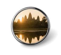 Angkor Wat Ruins Backpack Pin Cute Brooch Decoration Brooches for Women Mens Lapel Pins for Suits Fashion Button Badges for Hat Backpacks Purses Jackets Shirt Suit Lapels-Circular