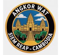 Angkor Wat SIEM Reap Cambodia Patch Embroidered Iron-on/Sew-on Badge (3 Inch) Travel Asia Souvenir Emblem Crest Gift Patches