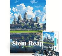 Angkor Wat Temple, Siem Reap 1000 Piece Teenager Puzzles Mental Focus Game Precision Cut Smooth Edges Christmas Stocking Stuffer Game (38x52cm)